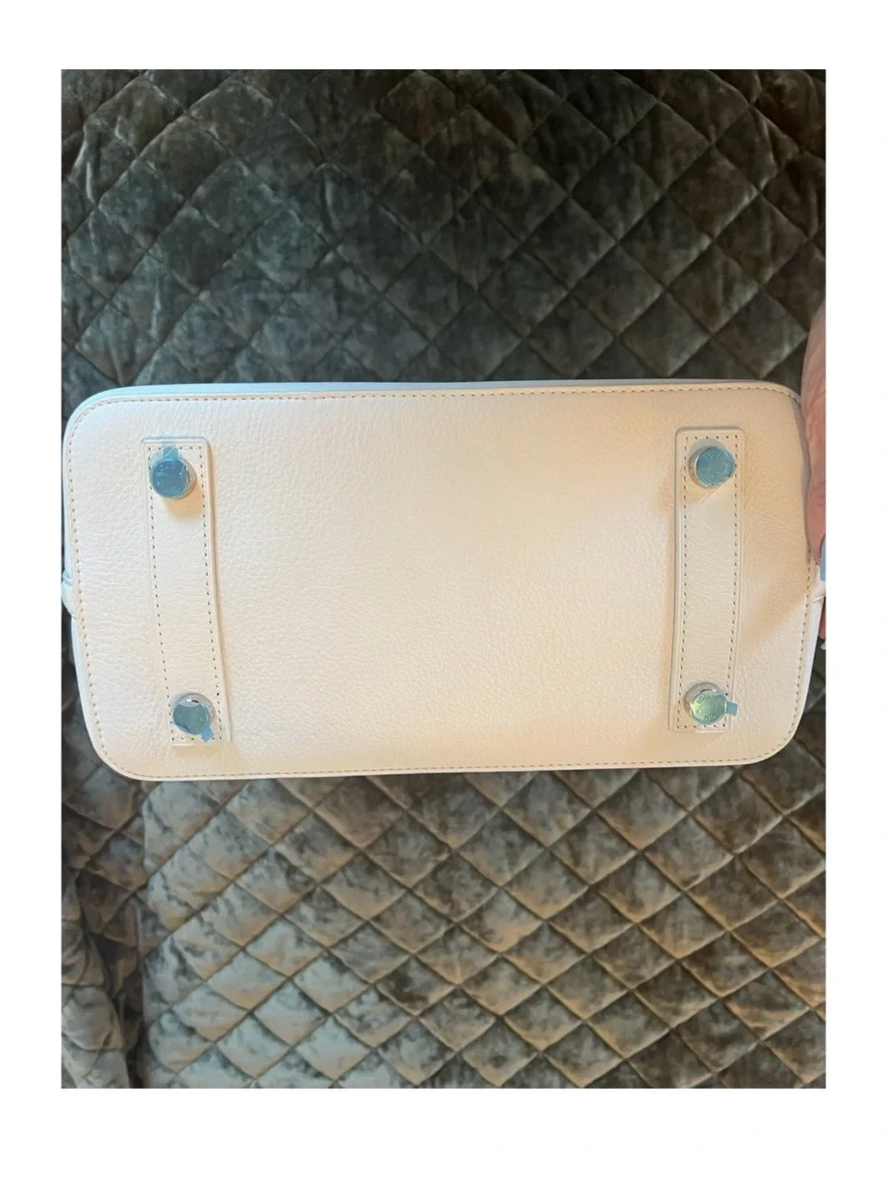 Louis Vuitton Beige and White Monogram Satchel